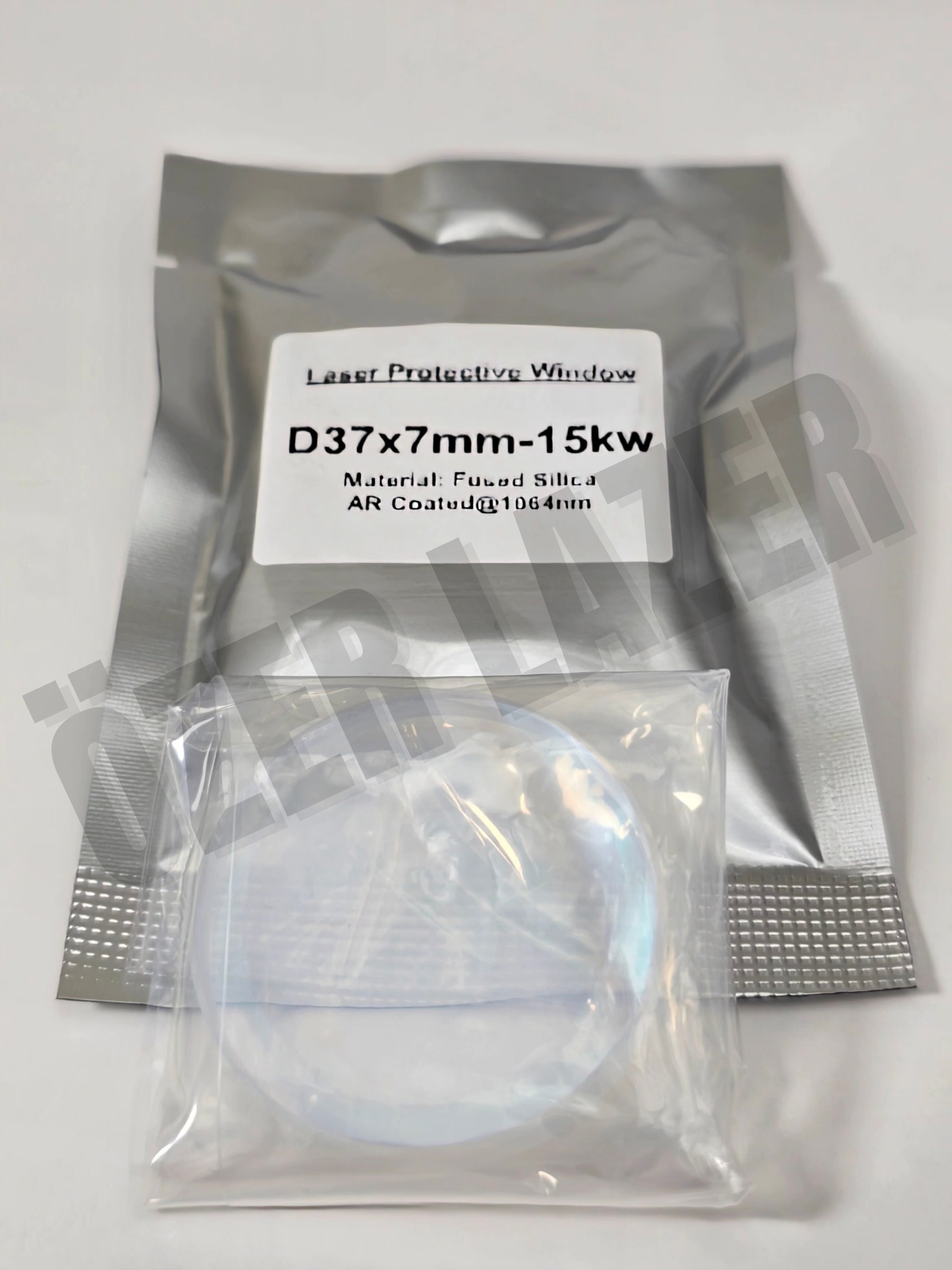 Lazer Alt Koruma Camı D37x7mm 15kw